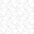 Fish monochrome seamless pattern art design elements stock vector illustration Royalty Free Stock Photo